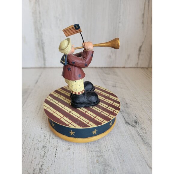 Williraye Studio 8303 bugle boy musical God bless America wind up music USA figu - Picture 5 of 6